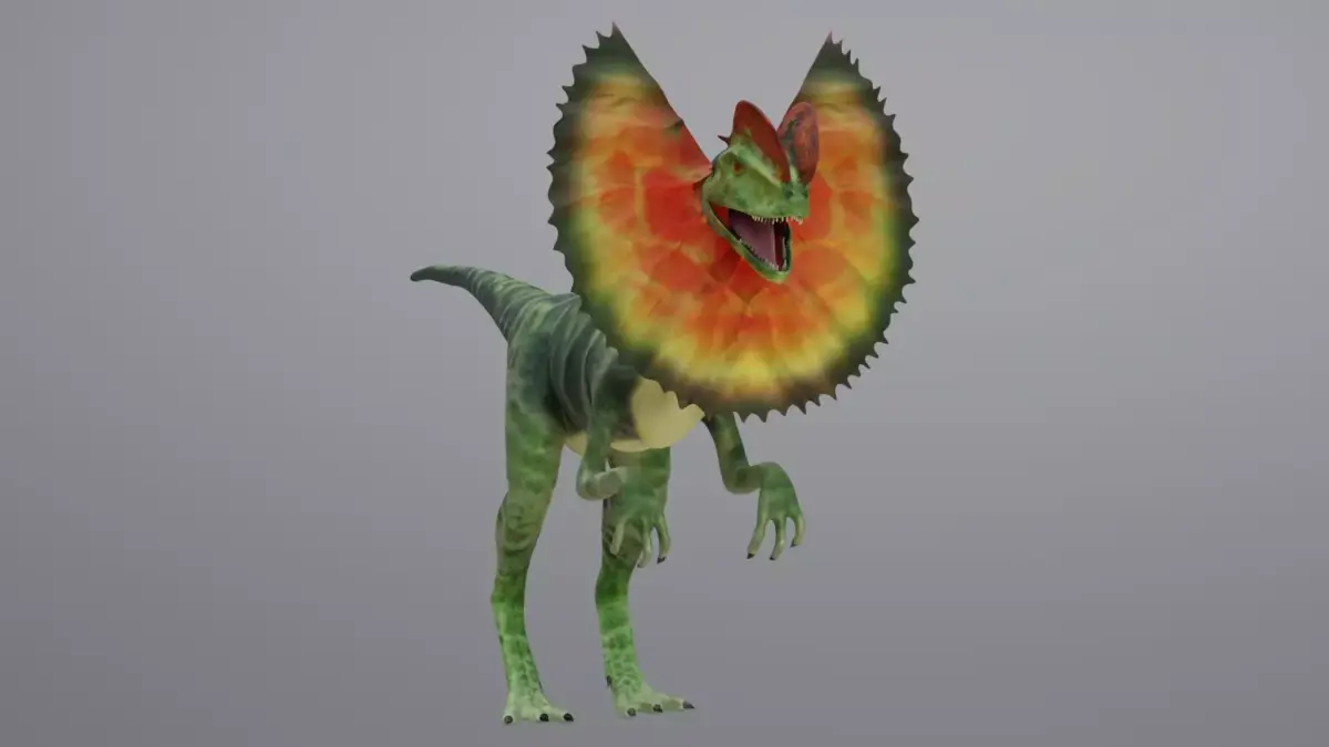 Dilophosaurus dinosaur 3D model buy