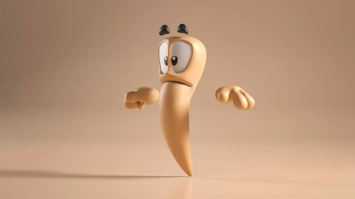 Worm - Worms Subdidivion-Ready Free low-poly 3D model