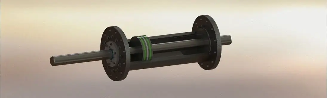 Double Acting Hydraulic Cylinder 3D model