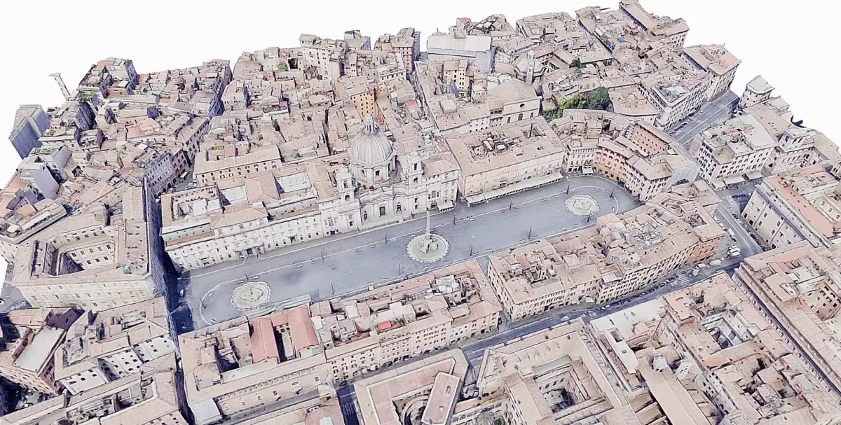 Navona Square - city - Rome Low-poly 3D model