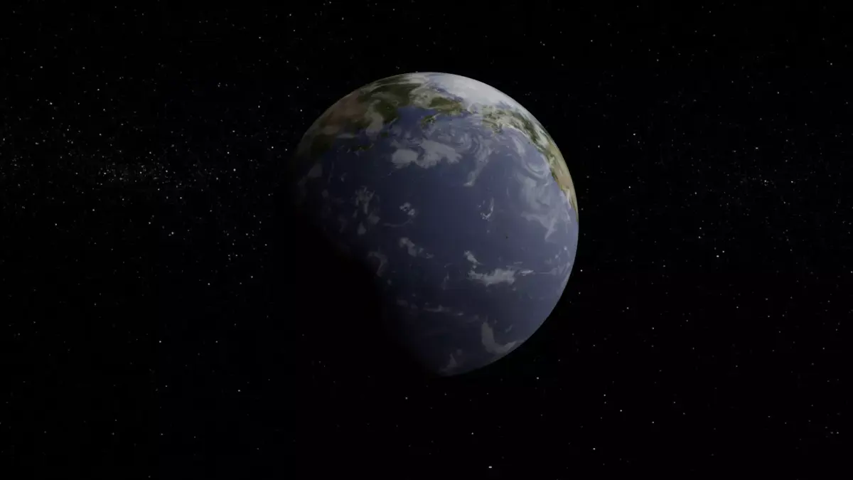Earth from space Free low-poly 3D model