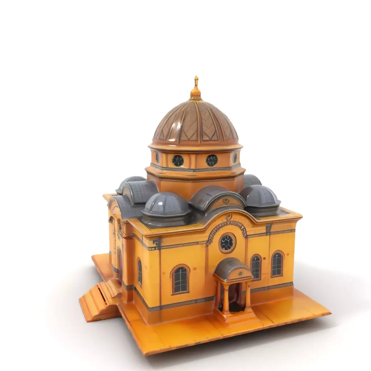 Classic Byzantine Church model pack Low-poly 3D model