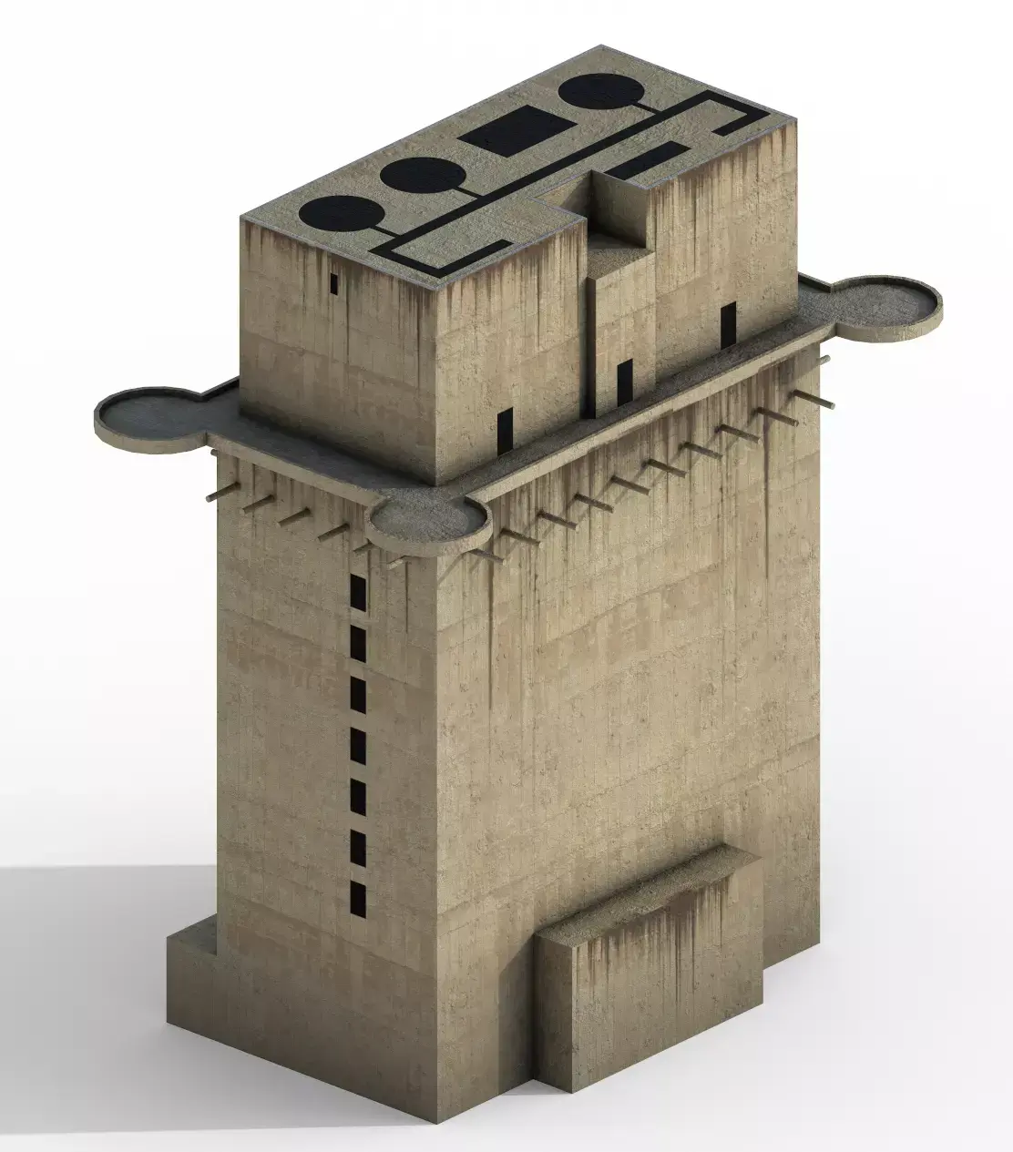 L Tower Augarten Low-poly 3D model