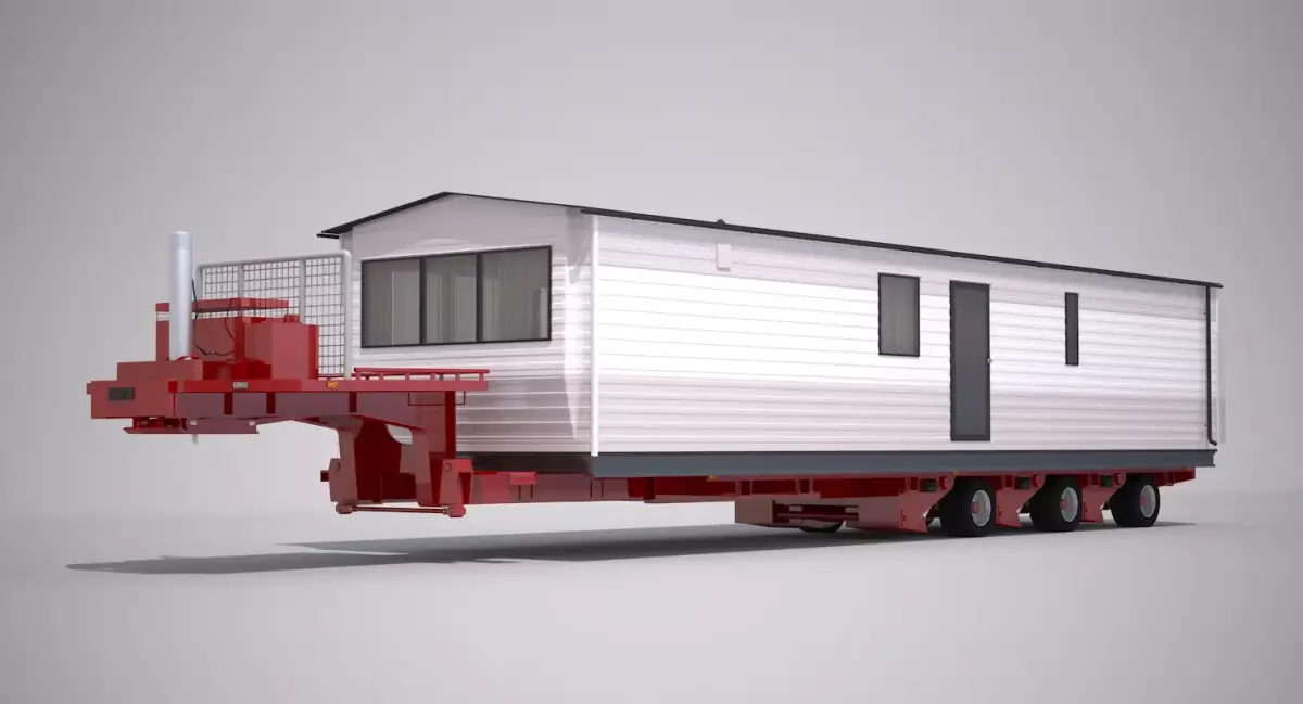 Moving Trailer with House 3D model
