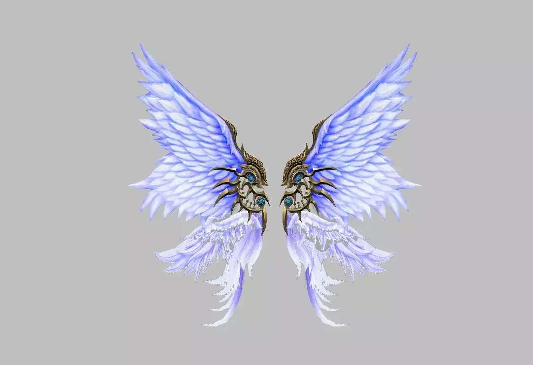 Purple2 Wing Low-poly 3D model