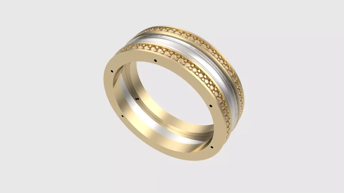 Three-Part Enamel Ring JDBCo 3D print model