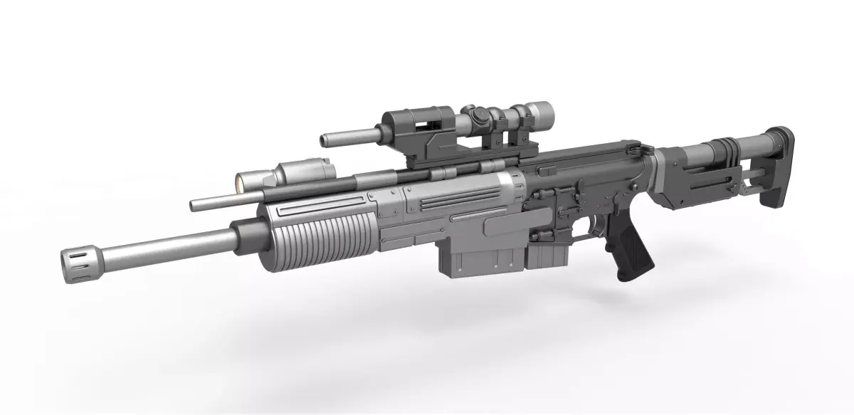 Blaster rifle A280-CFE from the movie Rogue One 2016 3D model