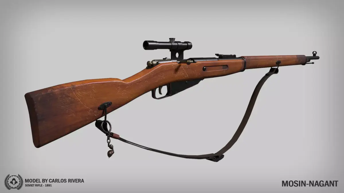 Mosin-Nagant 1891 Low-poly 3D model