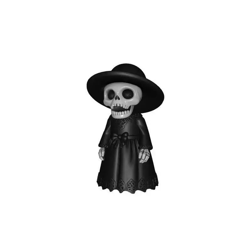 Halloween Skull Structure with Cap 3D Print Decorative 3D print model