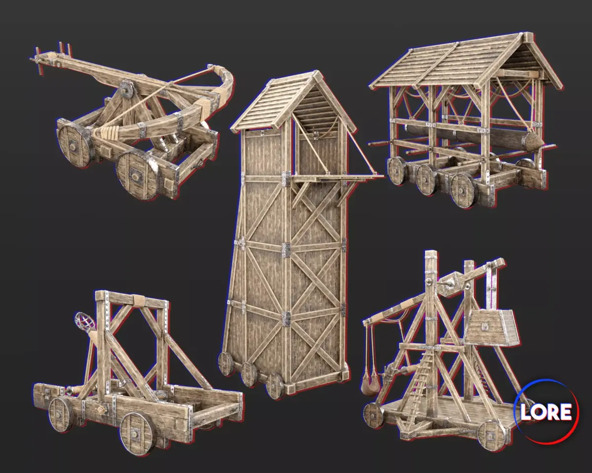 Medieval Collection Siege Engines 3D Model Pack purchase