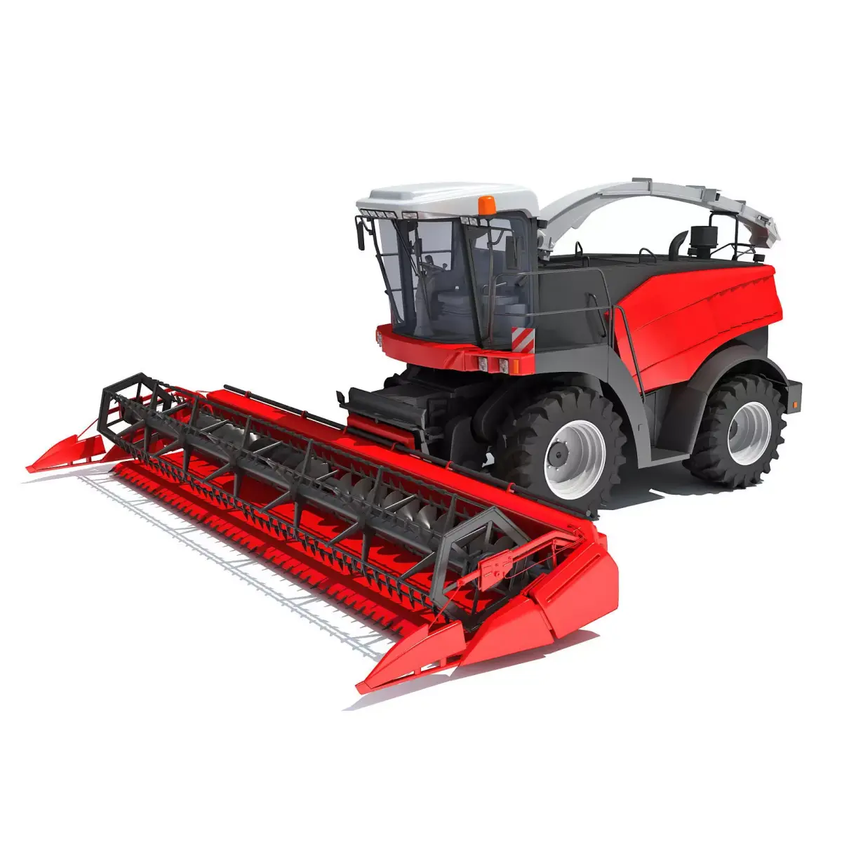 Red Combine Harvester 3D model get