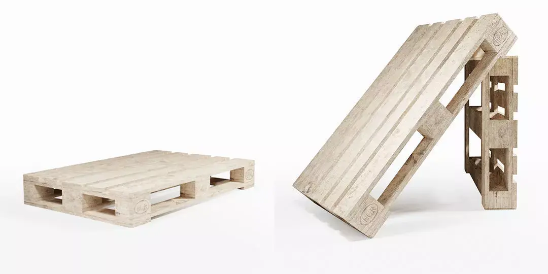 EUR EPAL Pallet Low-poly 3D model