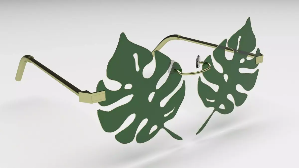 Aloha Leaf Sunglasses 3D model