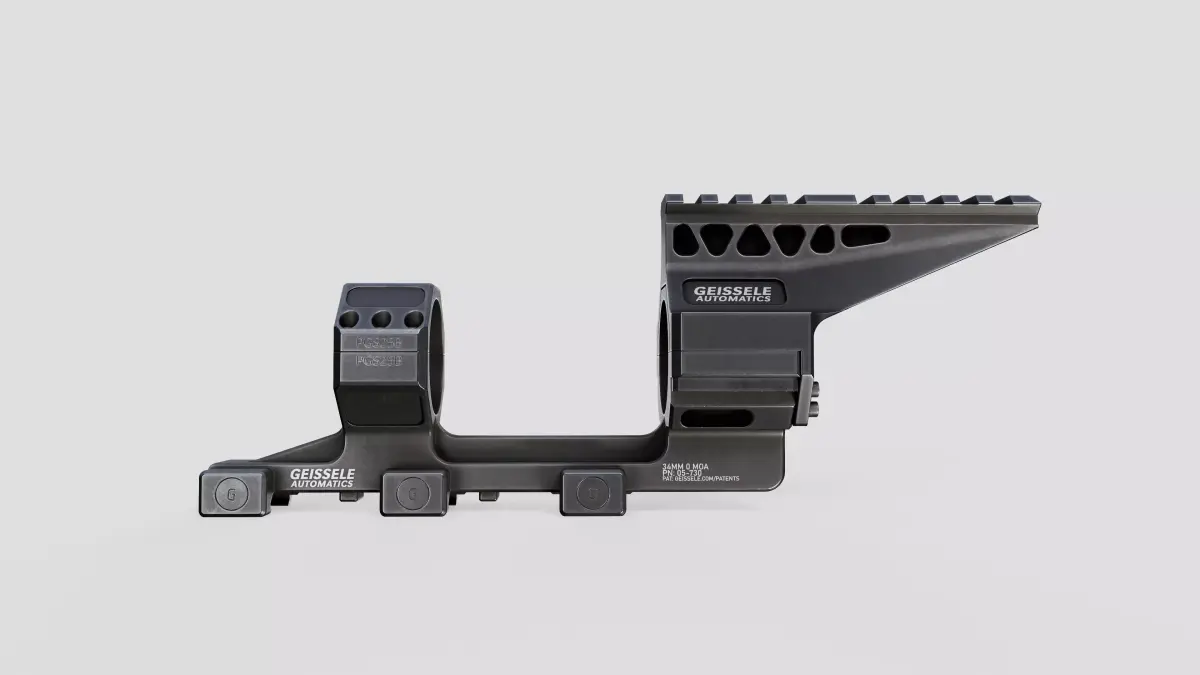 Geissele Super Precision 34mm Vanguard Scope Mount Free low-poly 3D model