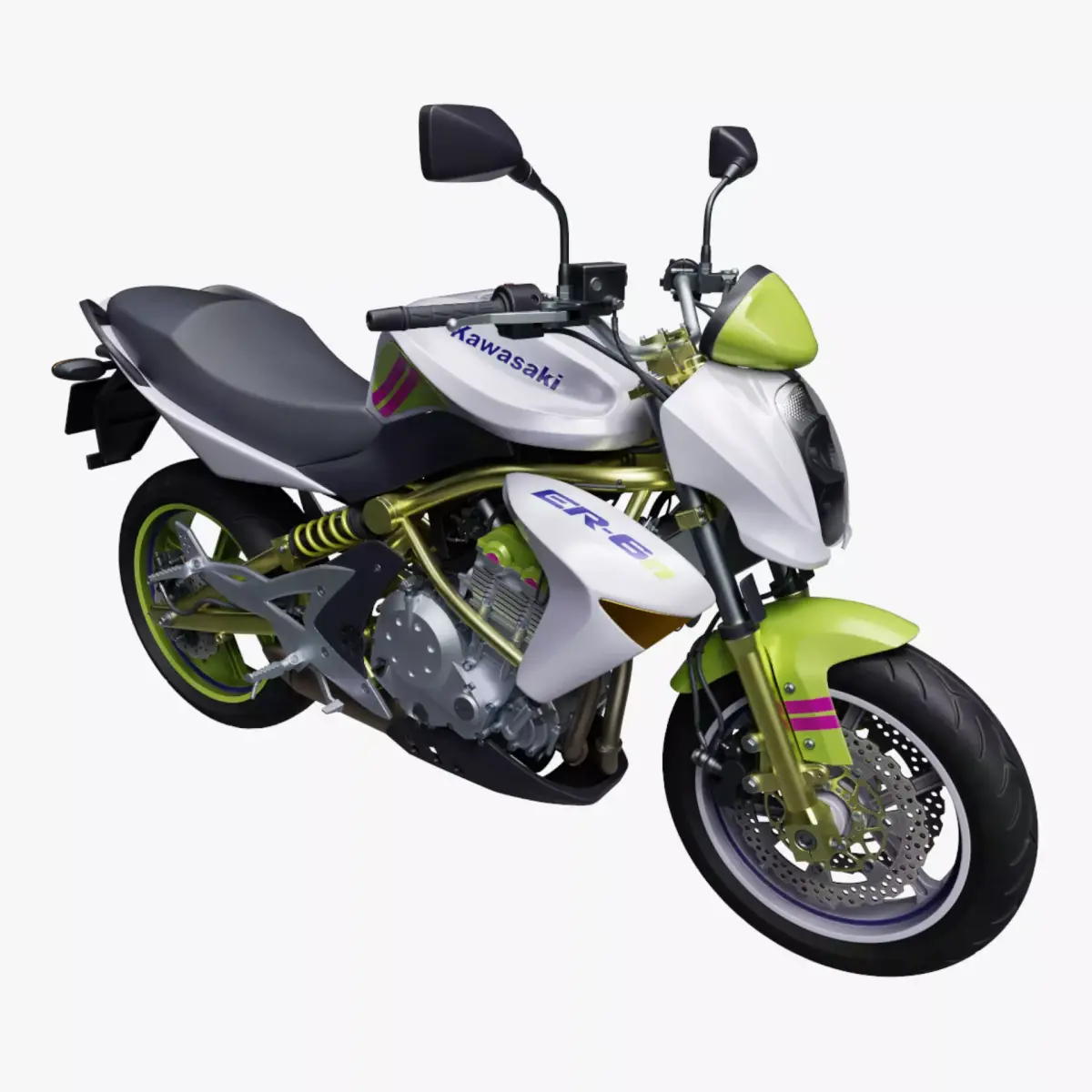 Kawasaki ER-6N Low-poly 3D model