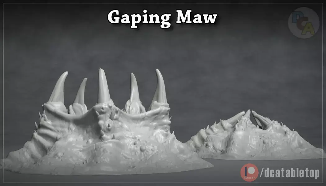 Gaping Maw - 3D Printable Monster- 2 Poses 3D print model