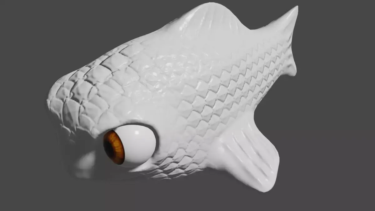 Low Polygon mesh Fish model 3D model