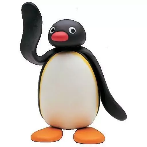 Pingu penguin figurine waving 3D model