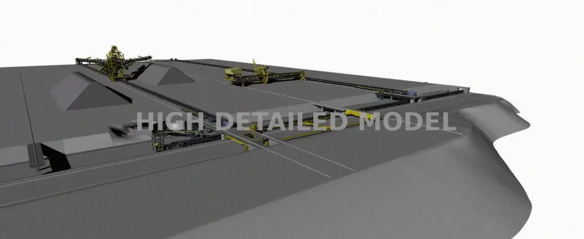 Stock pile of mining industrial installation 3D model