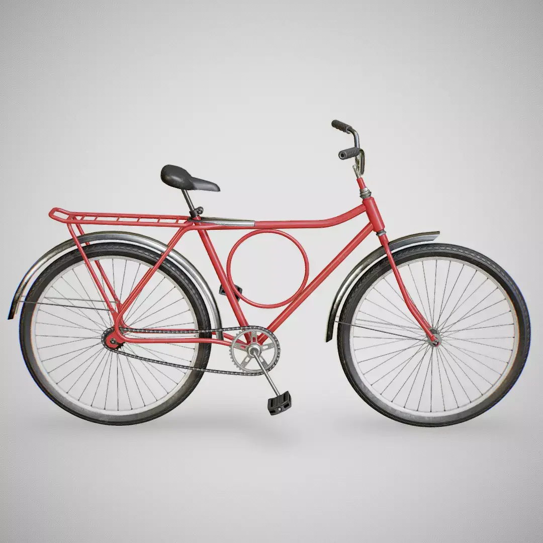 Biycle - Monark Red Low-poly 3D model