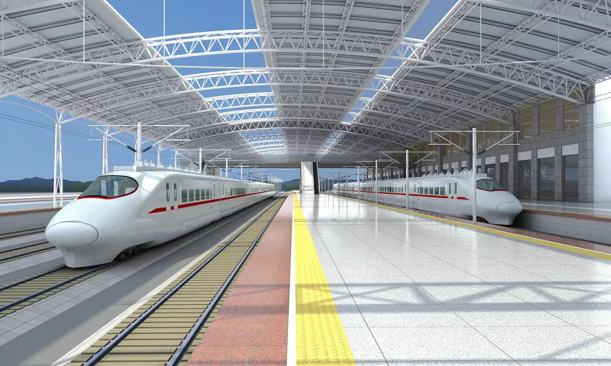 High-speed Railway Station 02 3D model