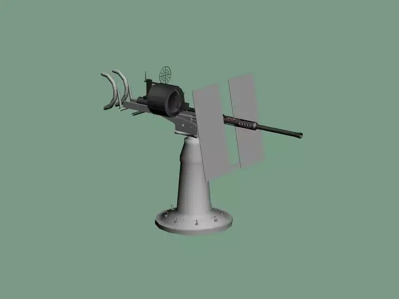 Oerlikon 20mm anti-aircraft gun - WWII  3D model