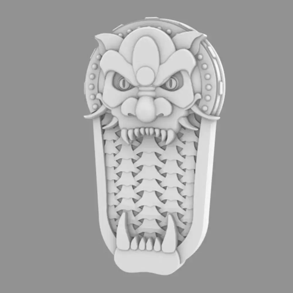 Cyber Samurai Oni Style Mega Shield 3D print model