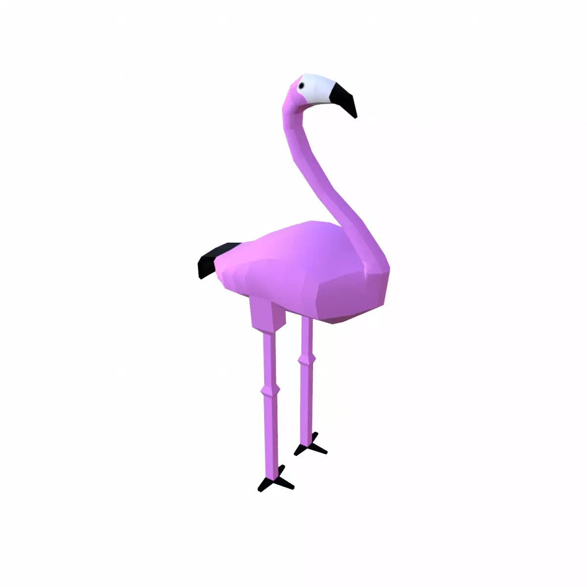 Flamingo Cartoon Low-poly 3D model purchase