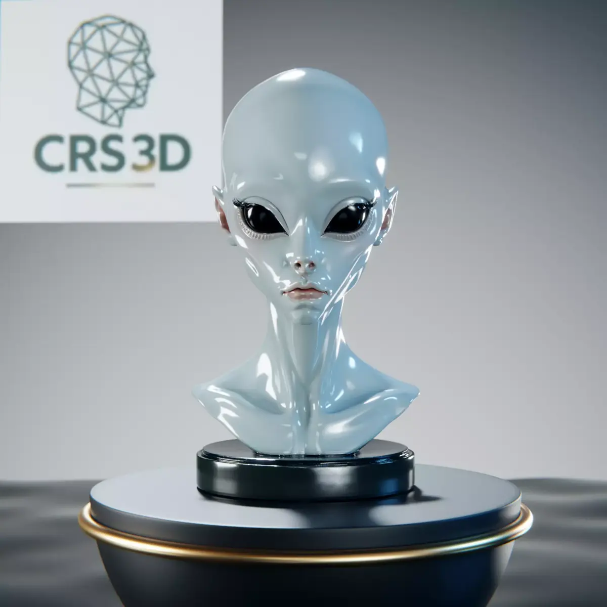 Xenomorph Alien Bust - Biomechanical Sci-Fi Monster 3D print model