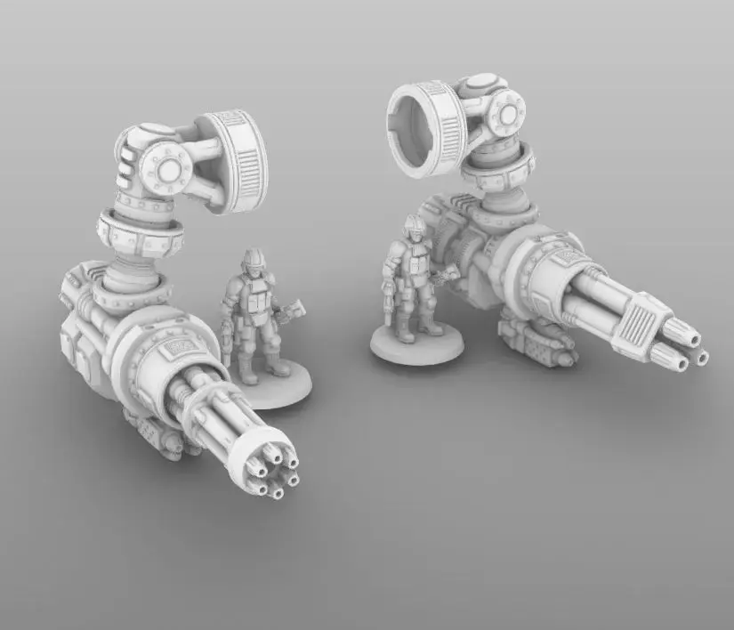 Heavy Rotary Cannon For Questing Knights Free 3D print model