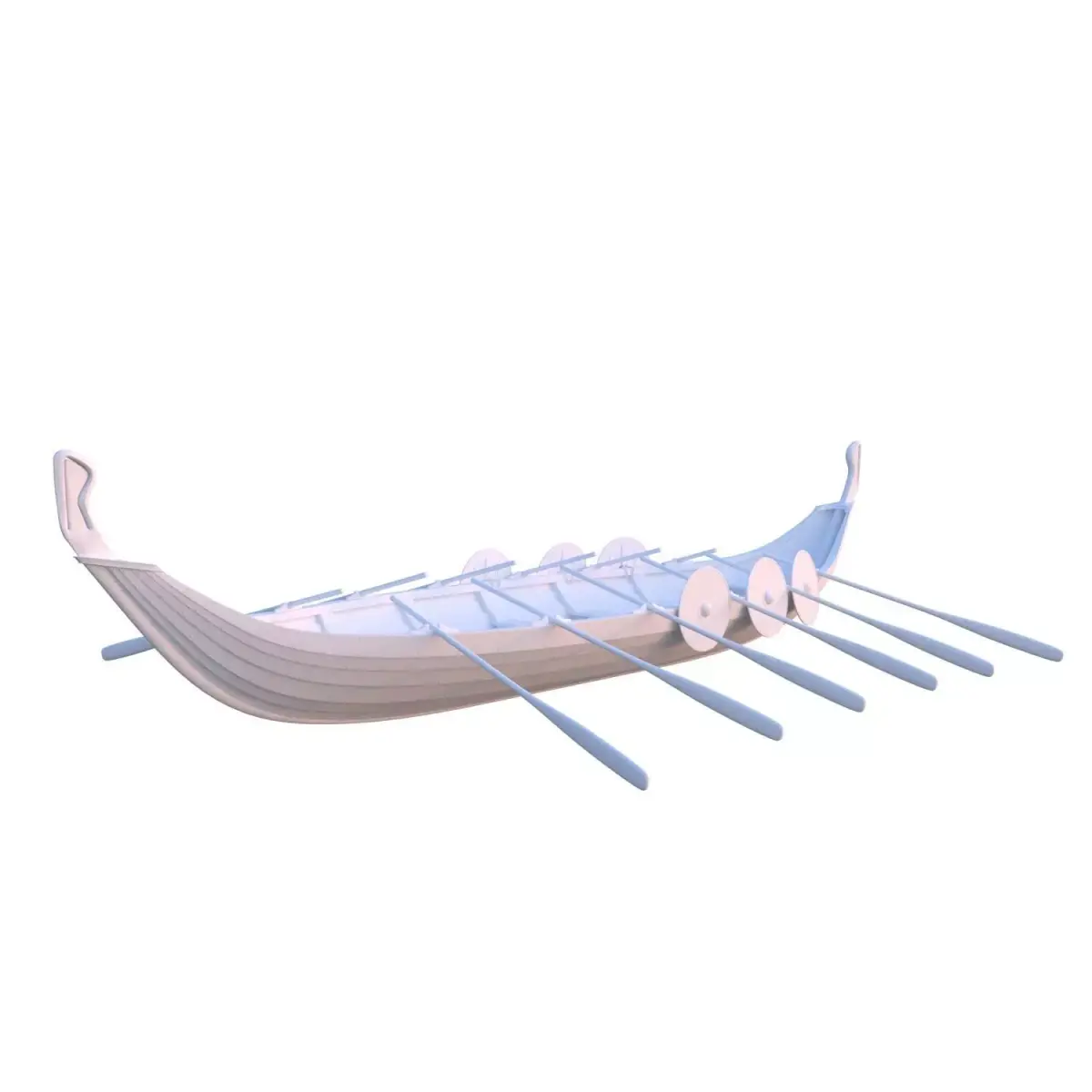Viking boat Drakkar 3D model