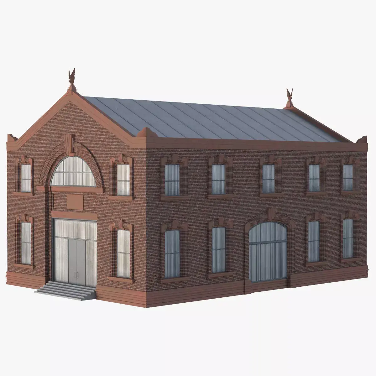 Game Ready Old Industrial Building 13 3D model
