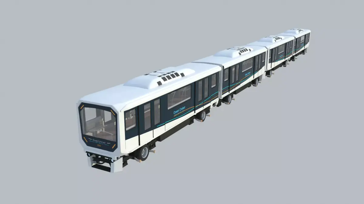Macau Light Rail Ocean Cruiser train 3D model
