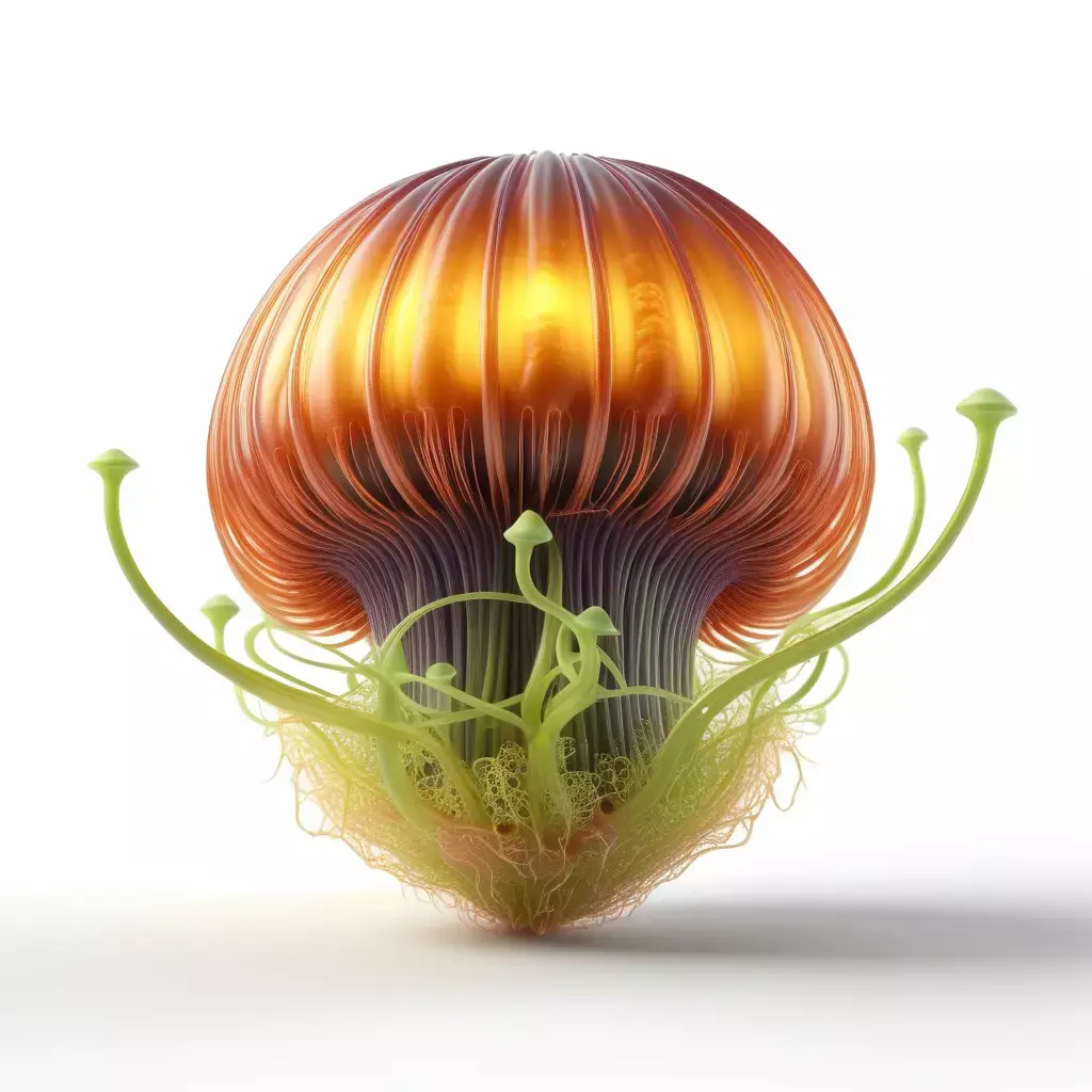 Fantasy Bioluminescent Alien Plant 3D model