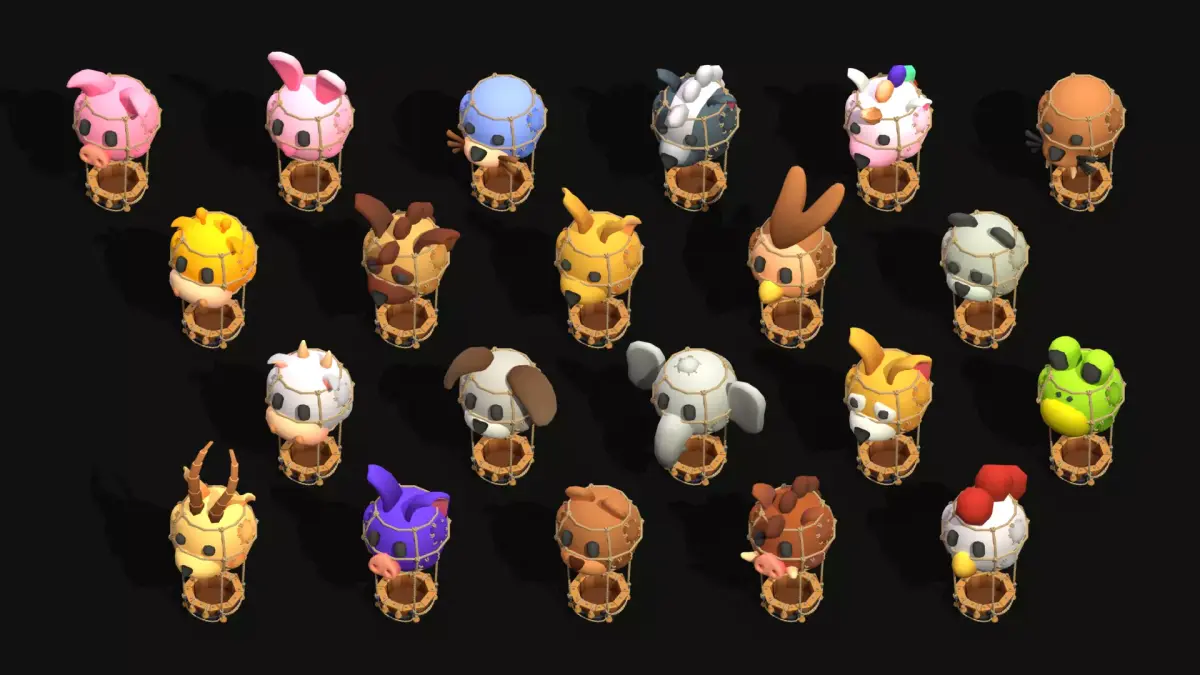 Animal Airballoon Low-poly 3D model