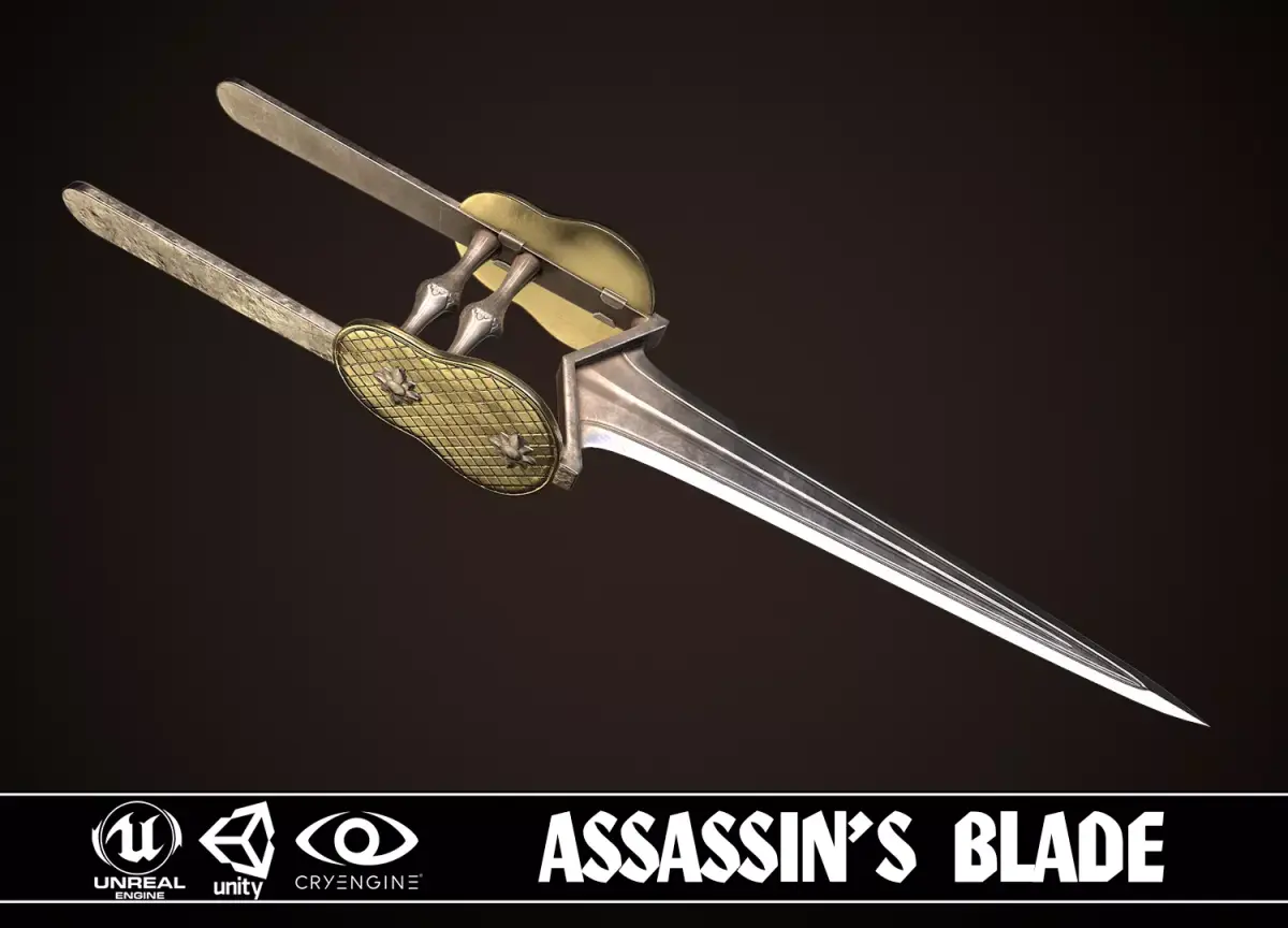 Assassin Blade 02 Low-poly 3D model