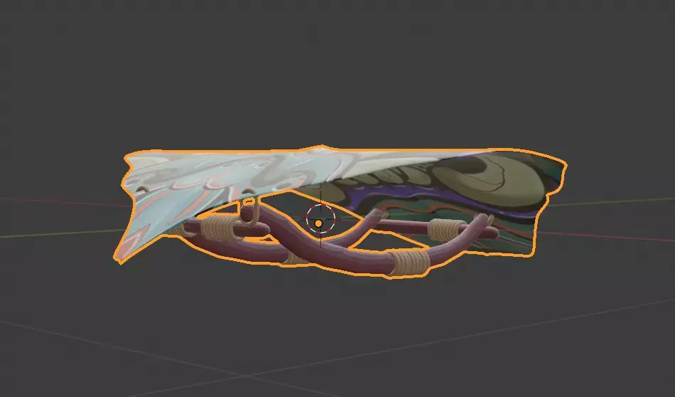 BOTW style paraglider Free low-poly 3D model