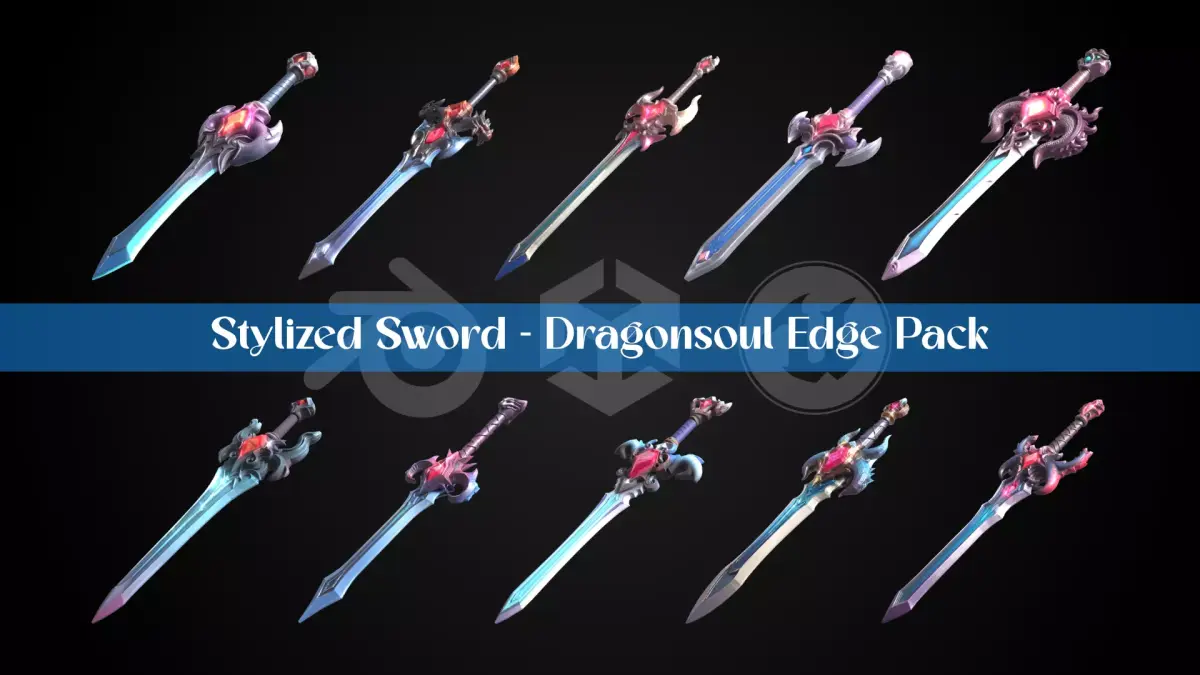 Stylized Sword - Dragonsoul Edge Pack 3D Model Collection