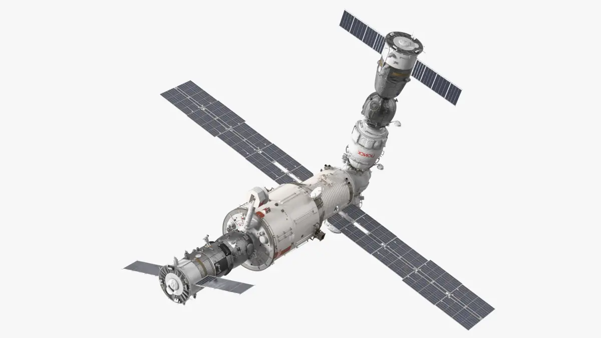 ISS Zvezda Service Module Fully Assembled 3D model