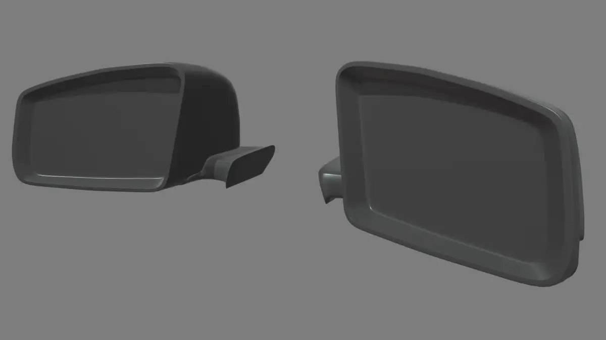 Car Mirror 010 Low-poly 3D model