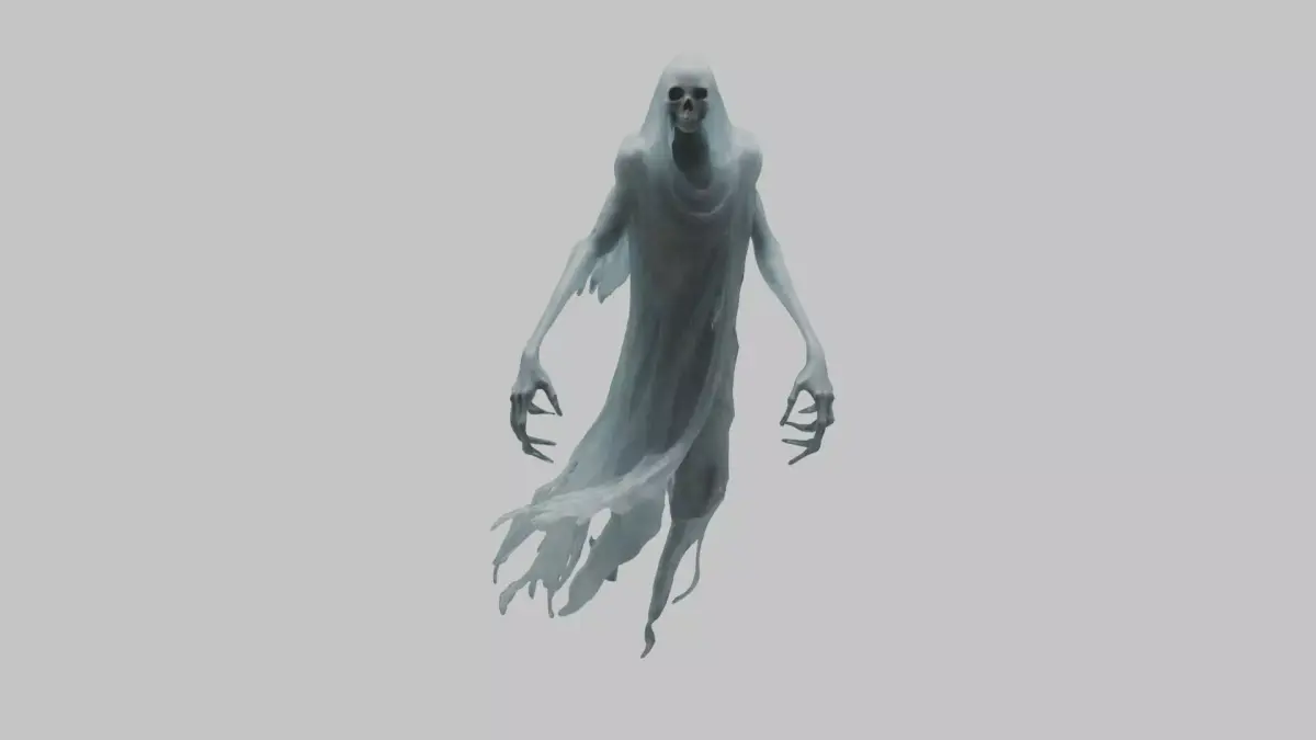 floating wraith ghost soul Low-poly 3D model