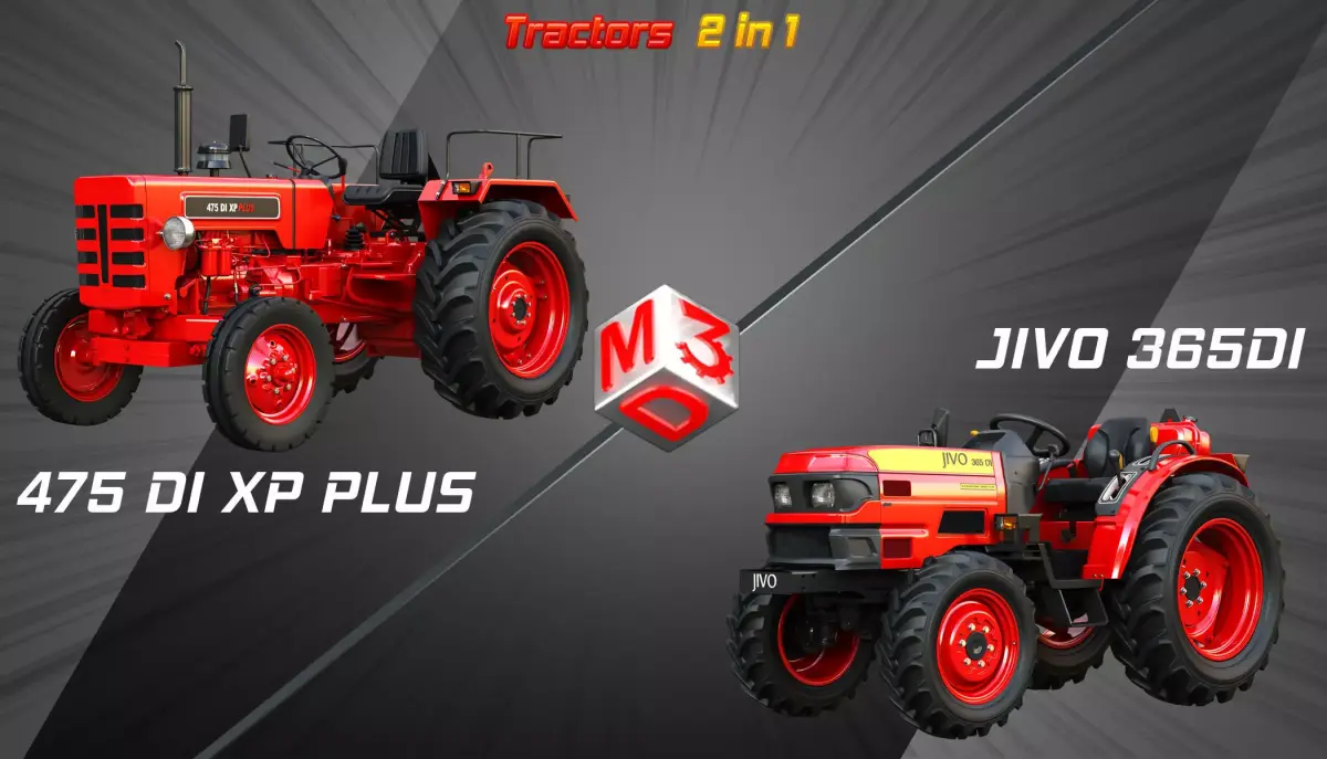 475 DI XP PLUS  - JIVO 365DI  - Tractors  2 in 1 3D Model Pack