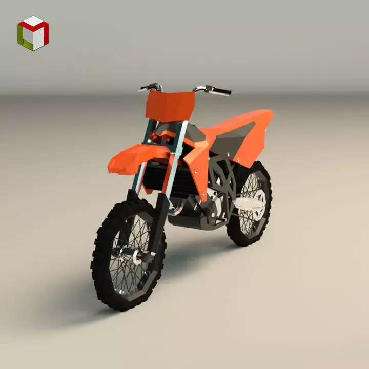Low Poly Dirt Bike 01 Low-poly 3D model
