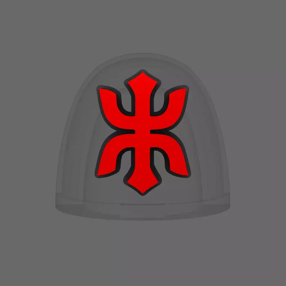 Red Ronin Chapter V10K Shoulder Symbols 3D print model