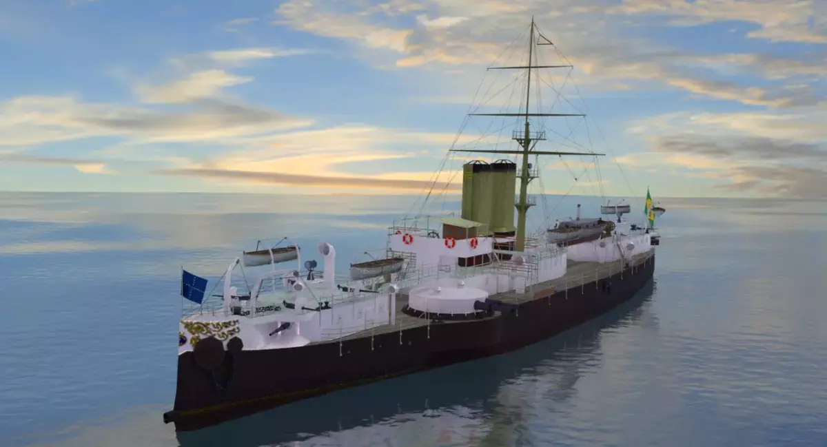 Battleship Riachuelo Low-poly 3D model