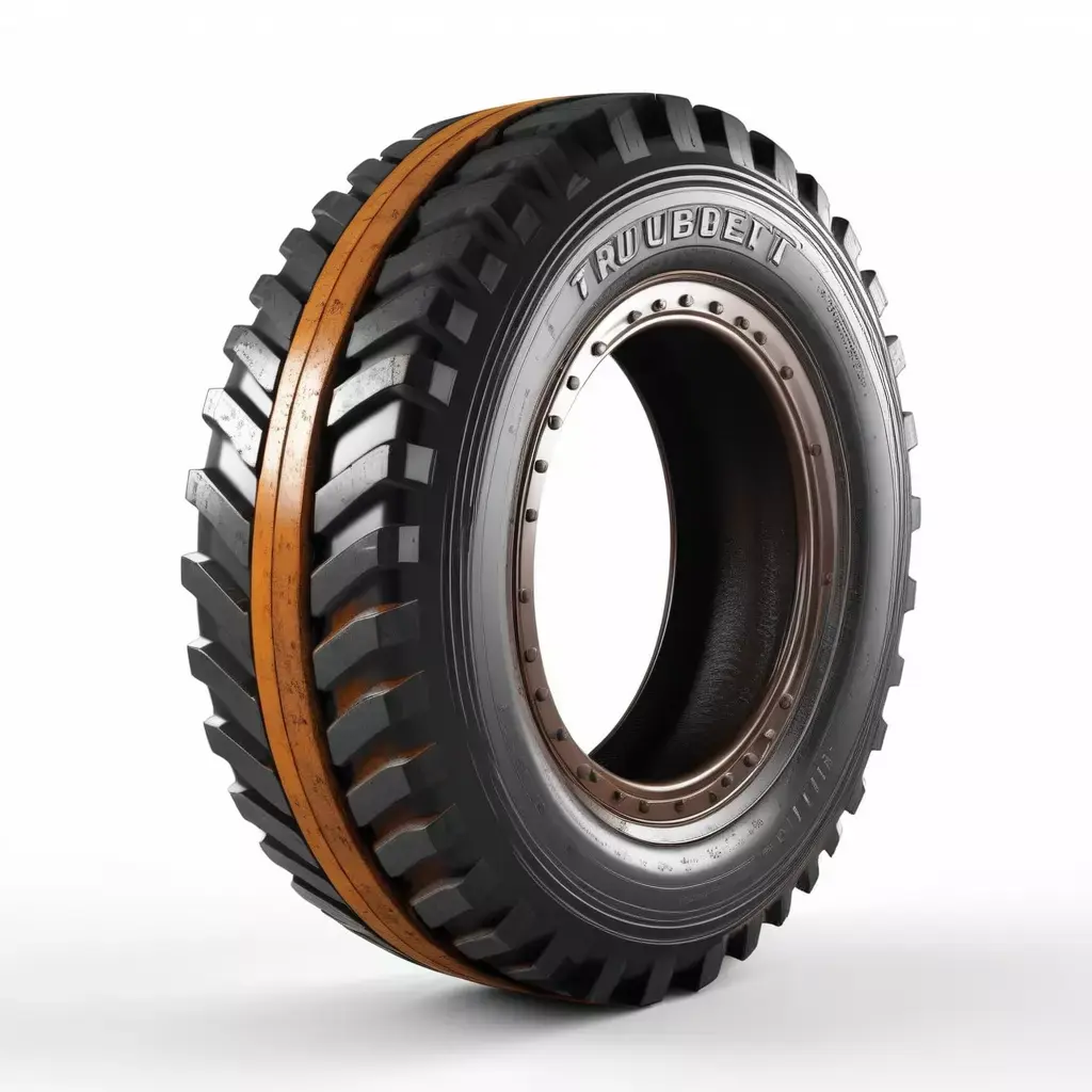 Industrial Vehicle Tire with Chain 3D model