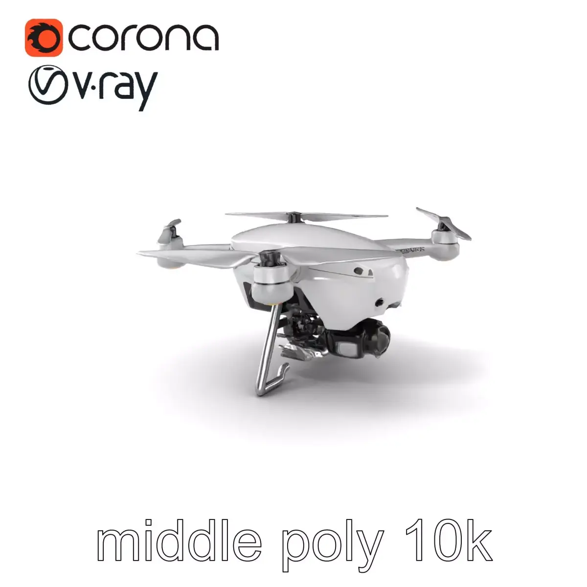 Hovering Reconnaissance Drone Spherical Chassis Model Pack Low-poly 3D model