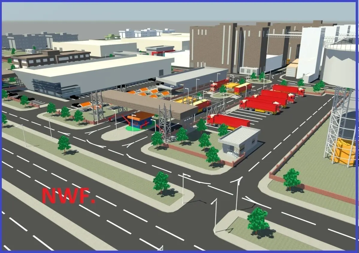 Factory Design Detailed Model 3D model