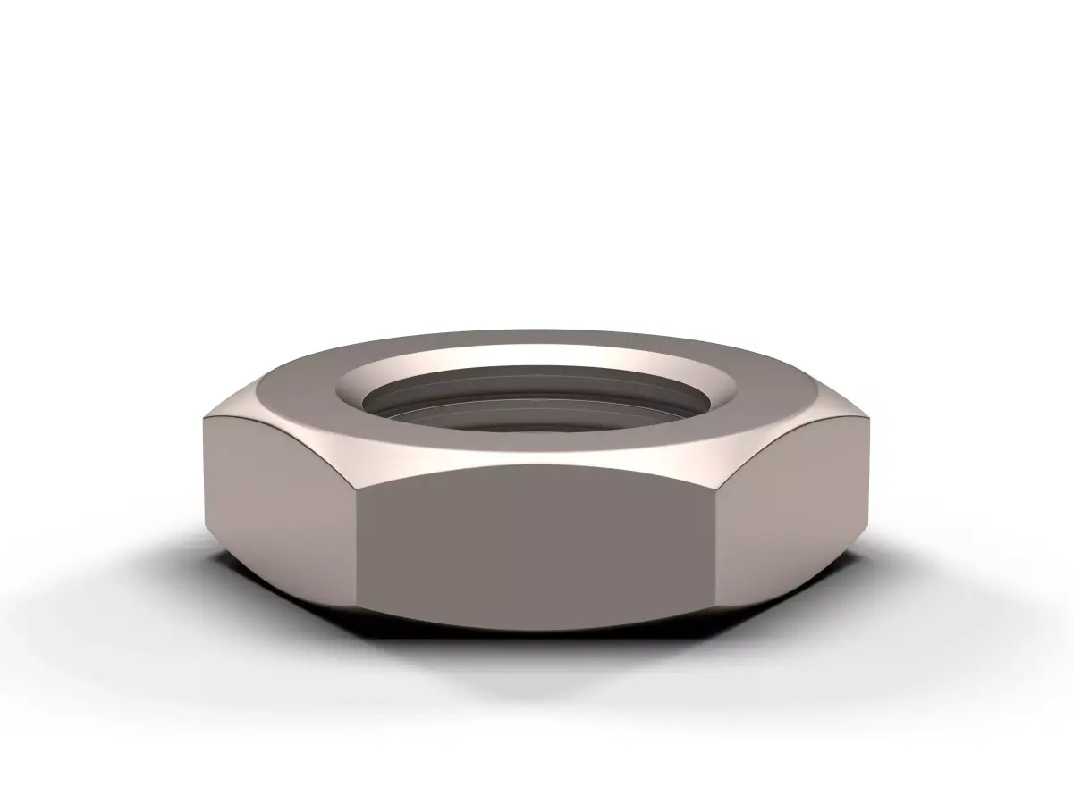 Hex Jam Nut Low-poly 3D model