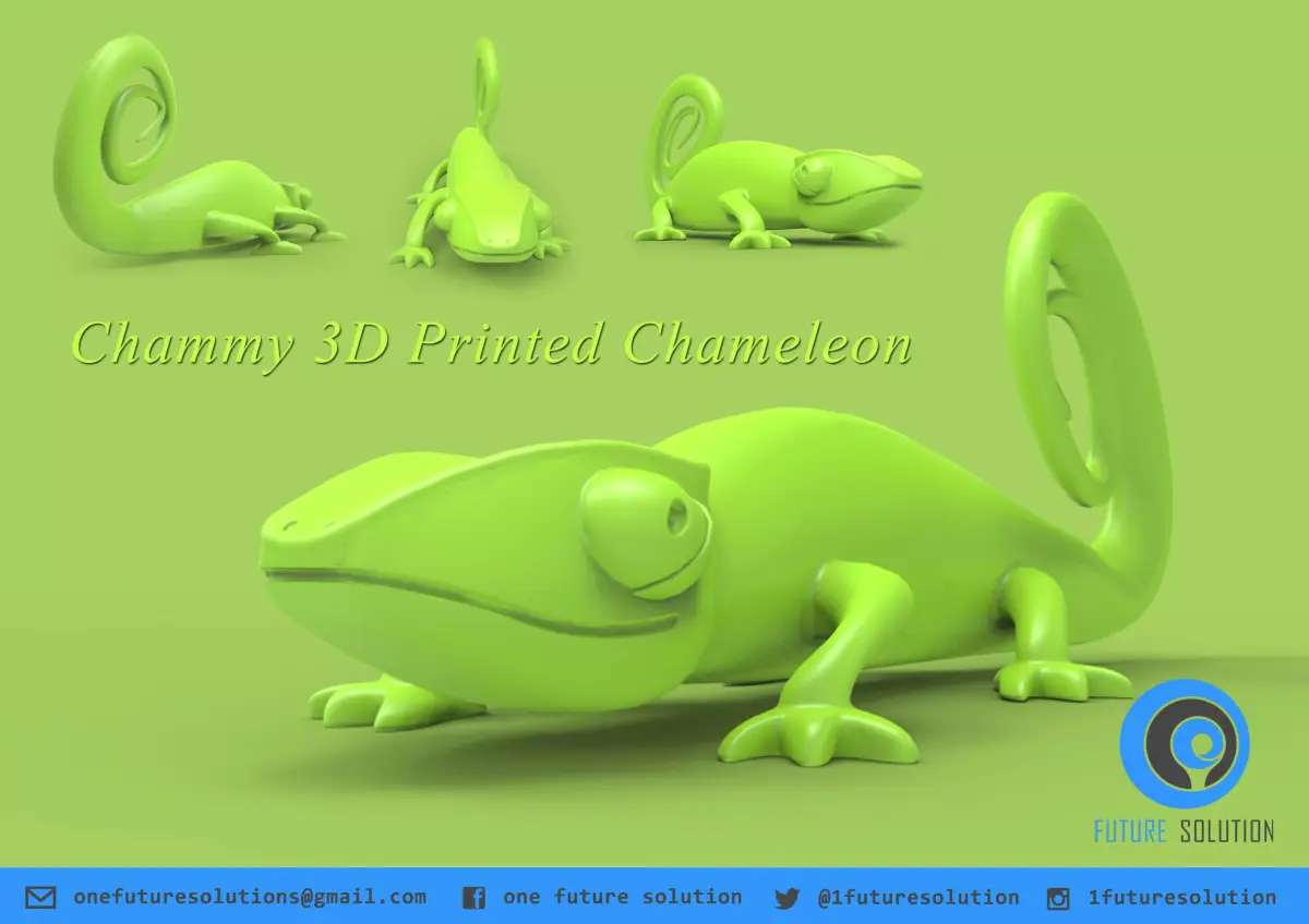 Chammy - Algix Chameleon Mascot 1st Concept Free 3D print model